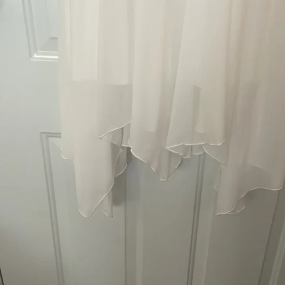 NWT Verdusa polyester fully lined elastic waist white wired bottom skirt, Size M - Picture 2 of 10